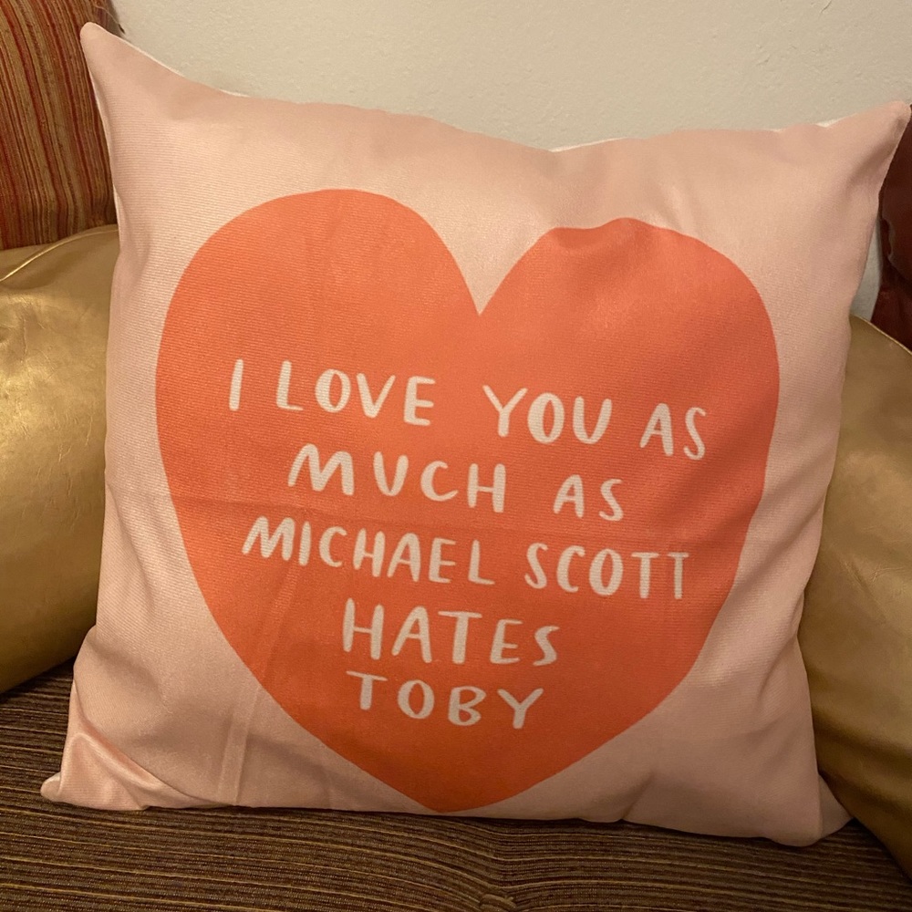 The office throw pillow Michael Scott and Toby